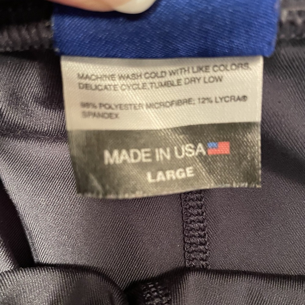 Irideon Riding Breeches Pants Womens L Gray/Blue Knee Patch Equestrian Pull On - Picture 8 of 8